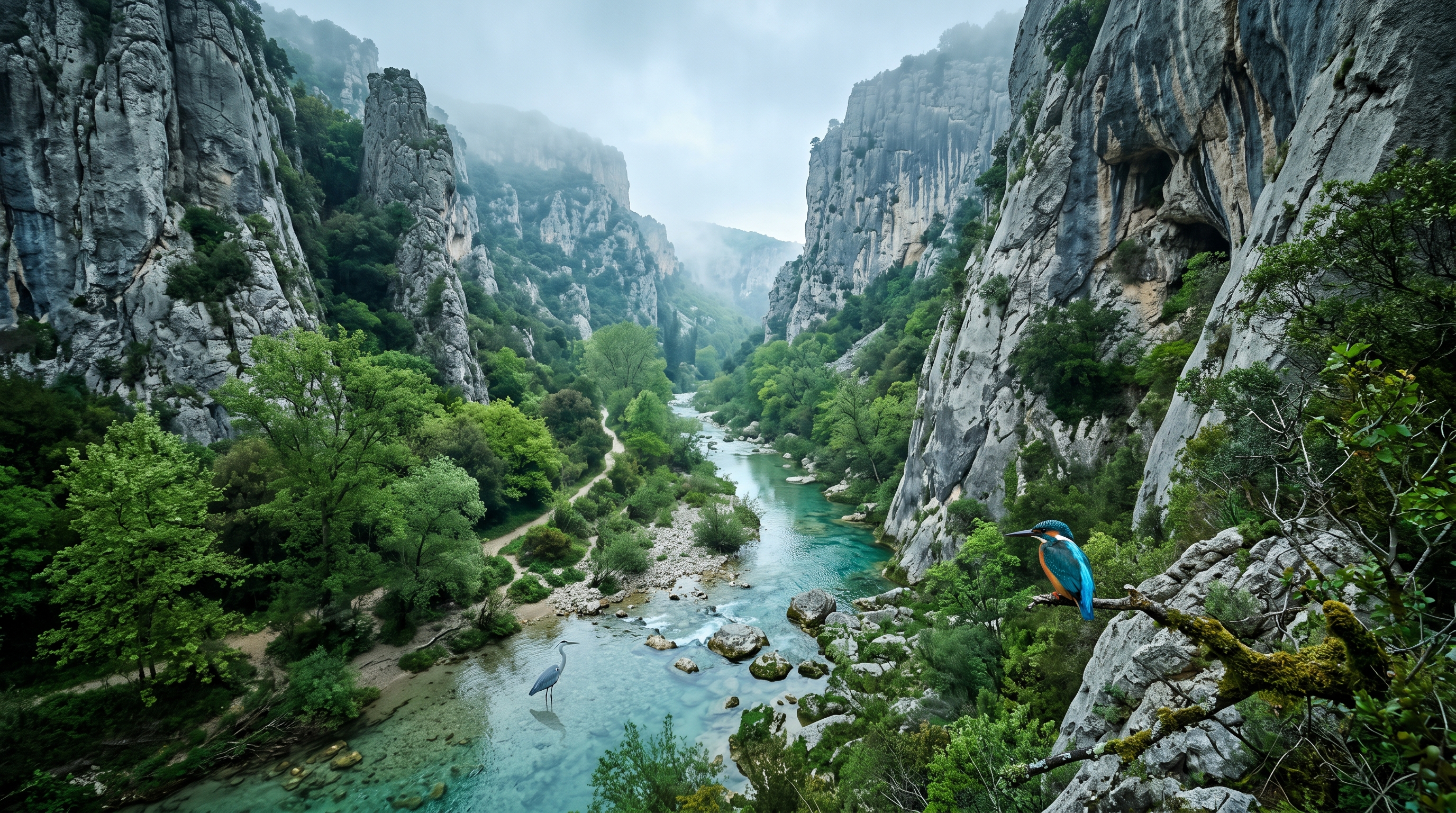 Les Gorges d'Ollioules, canyon calcaire traversé par la rivière Reppe