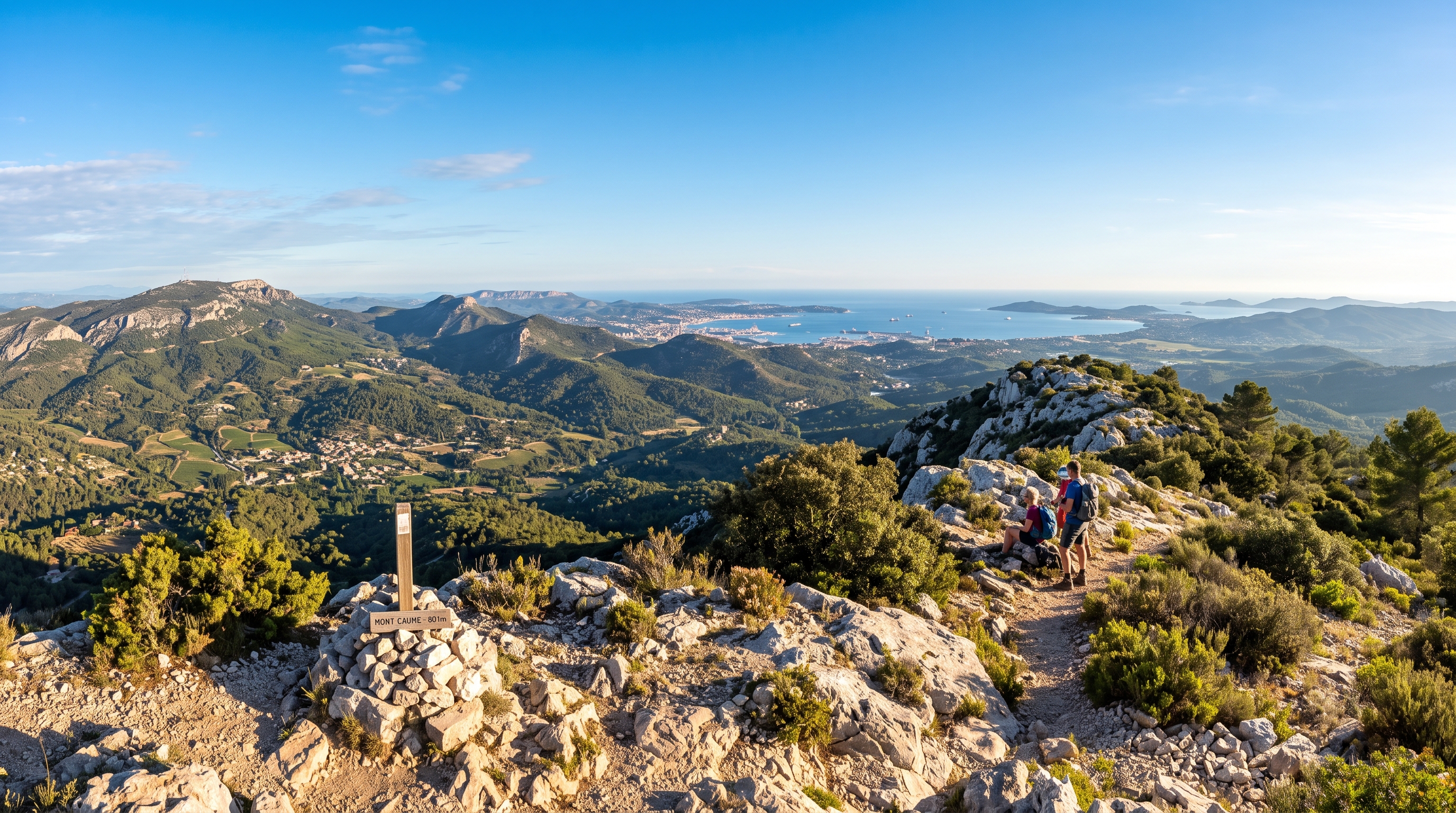 Vue panoramique depuis le sommet du Mont Caume